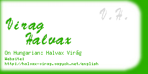 virag halvax business card